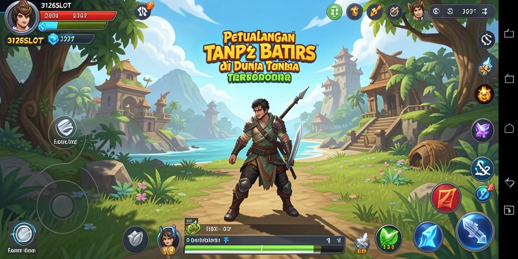 Screenshot utama dari 3126SLOT menunjukkan aksi seru dalam dunia terbuka.