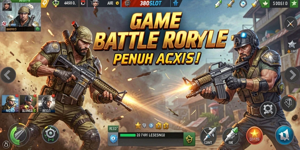 Tampilan cerah dan intens dari gameplay Battle Royale 380SLOT.