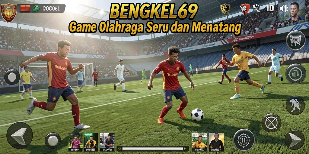 Tampilan seru permainan olahraga BENGKEL69 dengan grafik menarik.
