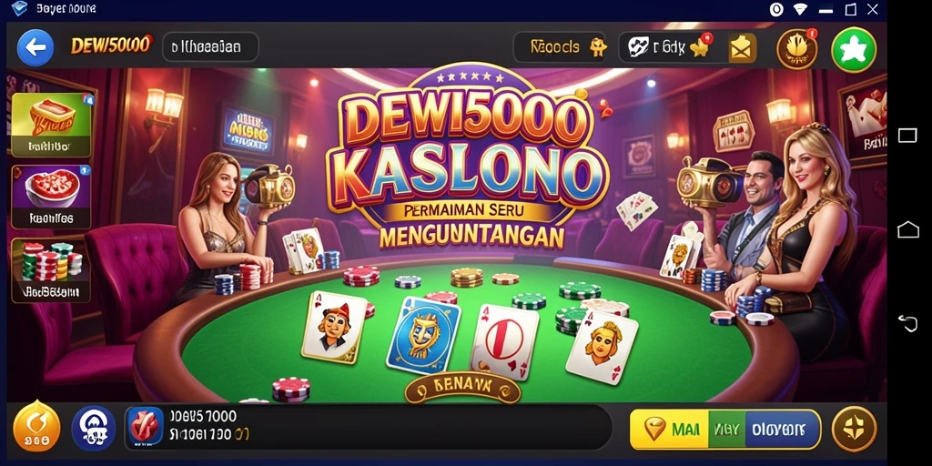 Tampilan gameplay DEWI5000 yang menawan di dunia Kasino.