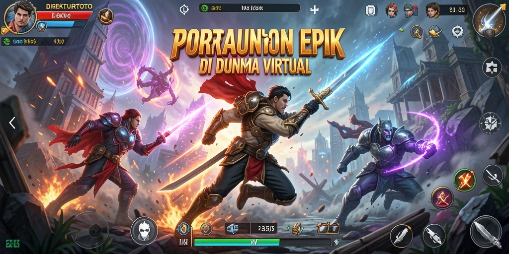 Tampilan gameplay seru dari pertarungan di DIREKTURTOTO.