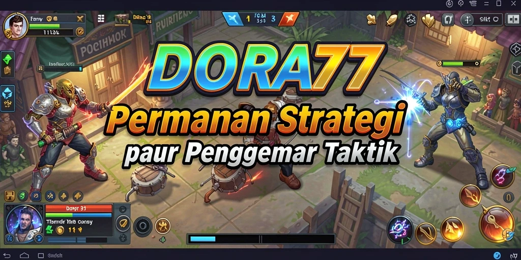 Screenshot gameplay DORA77 menampilkan aksi strategi yang mendebarkan.