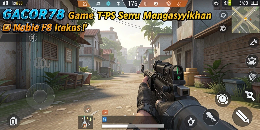 Tangkapan layar utama GACOR78 menampilkan aksi seru dalam permainan TPS.
