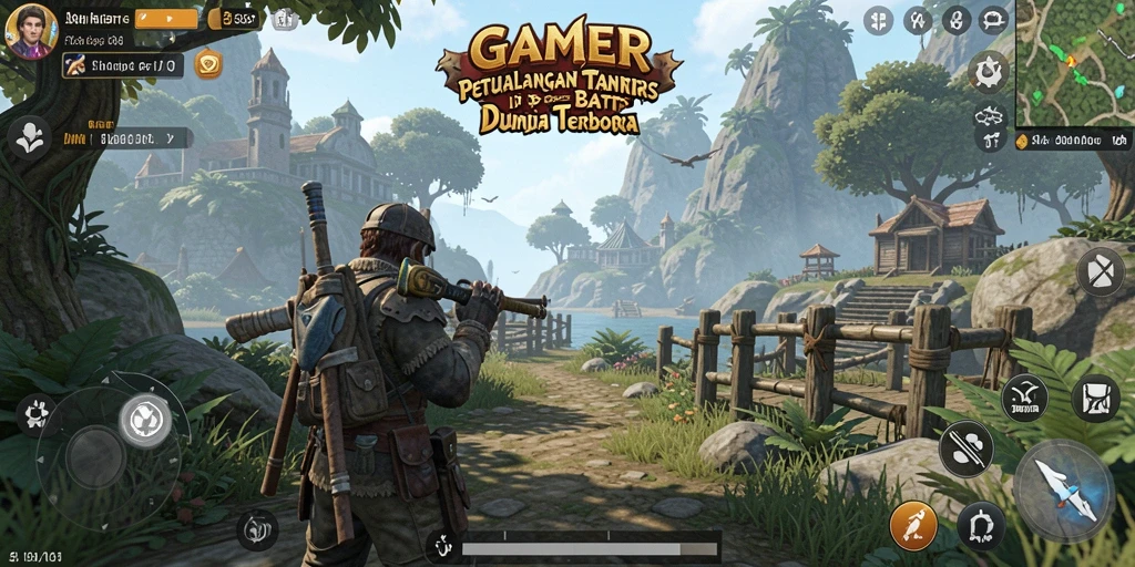 Tampilan aksi seru dan eksplorasi dunia terbuka GAMERP.
