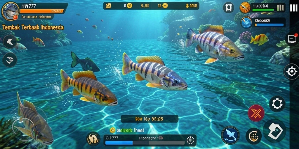 Gameplay seru menembak ikan dengan grafis memukau.
