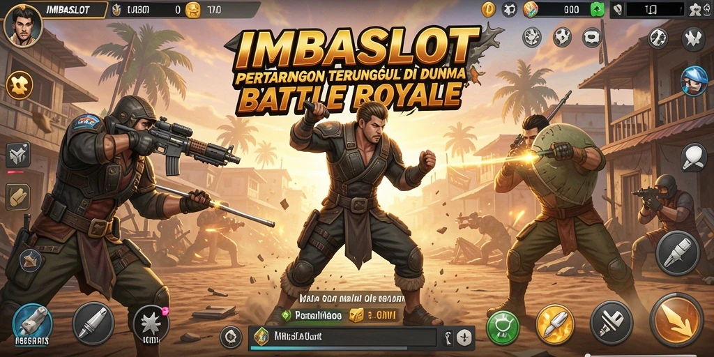 Tampilan gameplay menegangkan dalam pertempuran Battle Royale.
