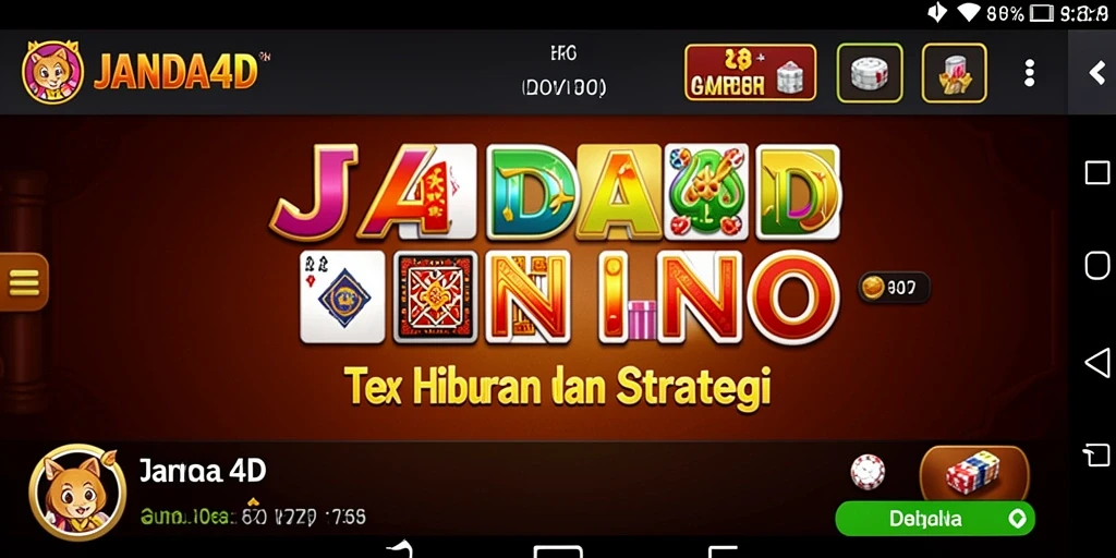 Tampilan gameplay seru dari JANDA4D yang menampilkan aksi domino.