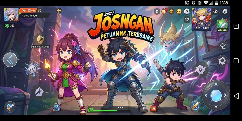 Screenshot gameplay <strong>JOS77</strong> yang menampilkan serangan karakter Anime yang epik.