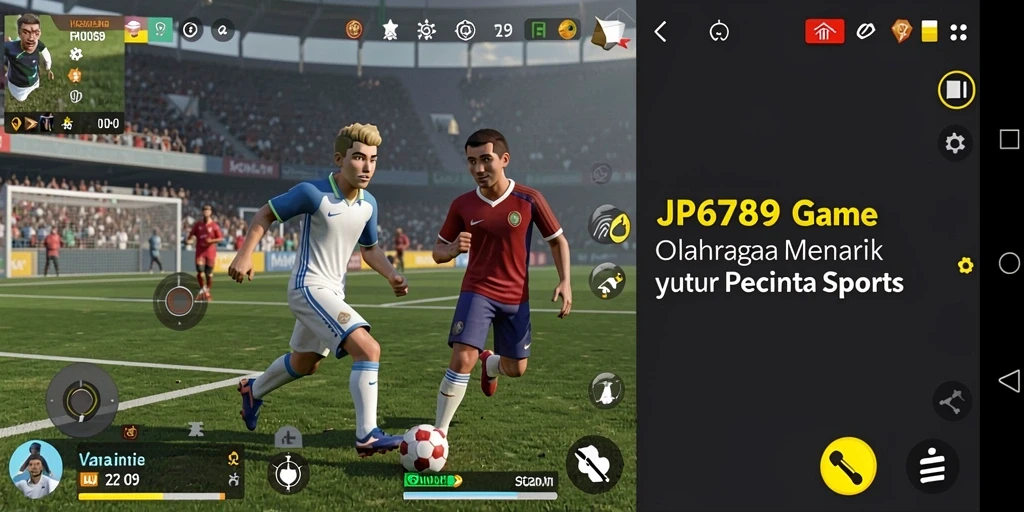 Screenshot gameplay JP6789 menampilkan aksi seru dengan grafis olahraga yang menakjubkan.