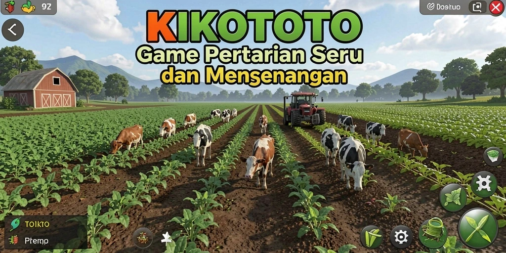 Tampilan gameplay KIKOTOTO yang seru dalam bertani.