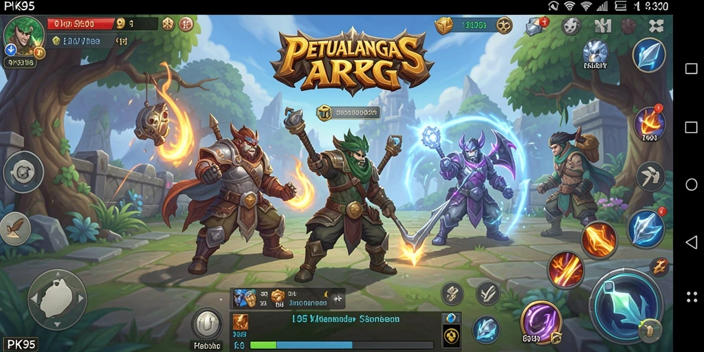 Screenshot yang menunjukkan momen aksi seru dalam gameplay ARPG PK95.