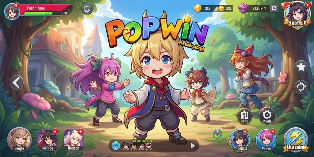 Tampilan menarik dari gameplay Anime di POPWIN.