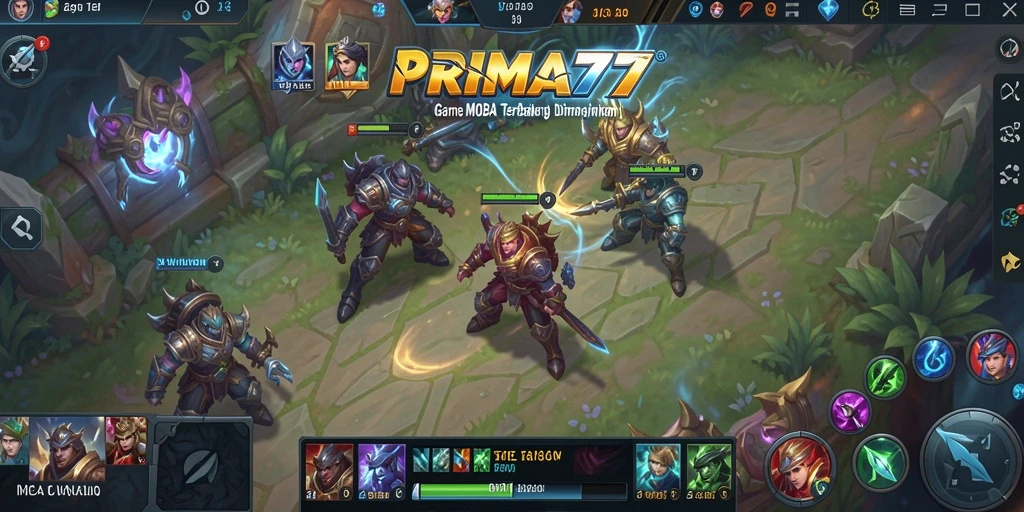 Screenshot gameplay yang menampilkan pertarungan seru di PRIMA77.