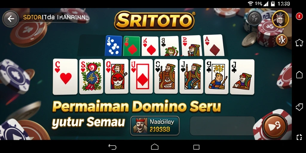 Screenshot gameplay SRITOTO yang menunjukkan keseruan bermain Domino.