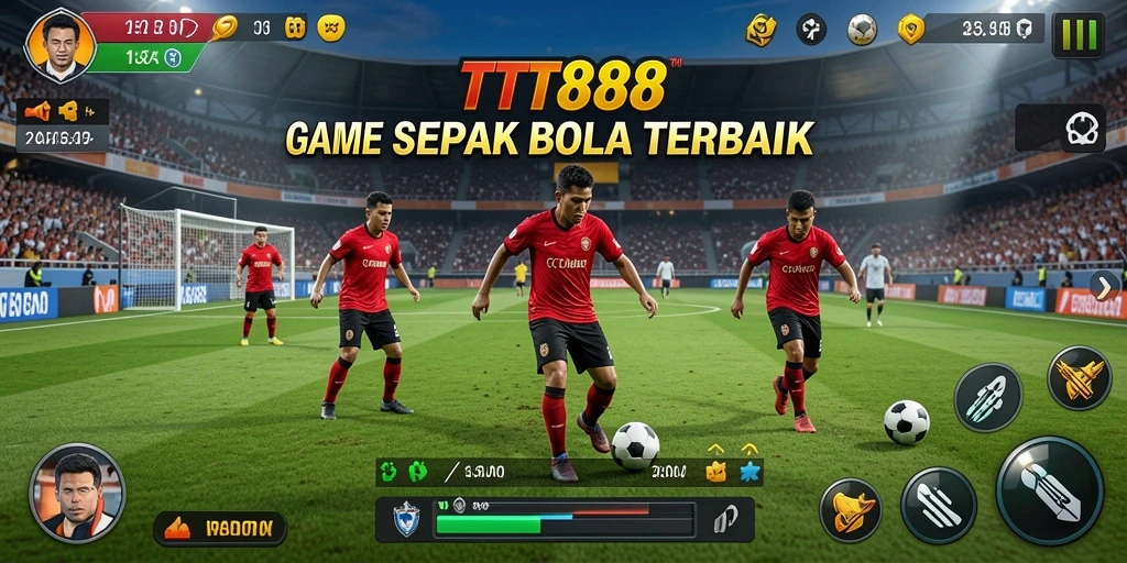 Tampilan gameplay menarik dari TTT888 yang menampilkan aksi sepak bola.
