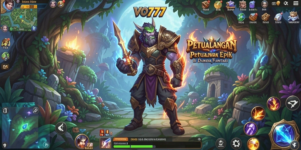 Screenshot menampilkan aksi pertempuran mendebarkan dalam VO777.